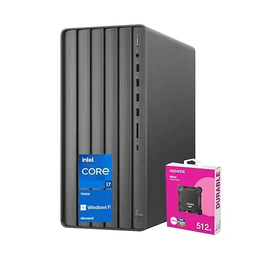 HP Newest Envy Intel i7 Tower Desktop, Intel i7-14700 , 64GB RAM, 2TB PCIe M.2 SSD, Wi-Fi 6, SD Card Reader, Windows 11 Home, with External 512GB SSD Bundle