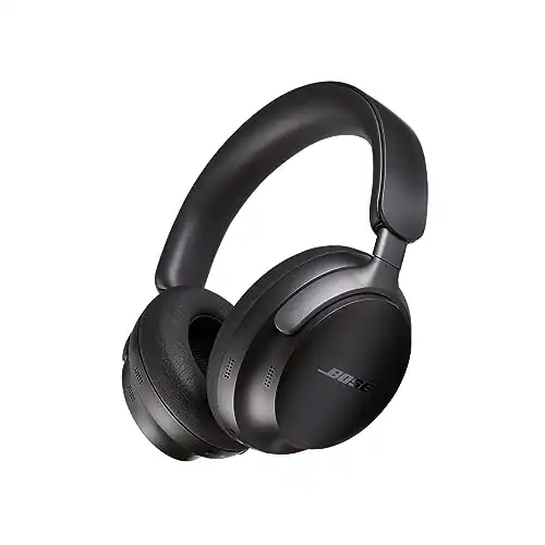 Bose QuietComfort Ultra Bluetooth Headphones, Wireless Headphones with Spatial Audio, Over Ear Noise Cancelling Headphones with Mic, Up To 24 Hours of Battery Life, Black