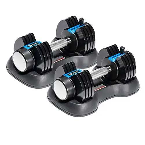 Lifepro Adjustable Dumbbells - 15Lb 25Lb 43Lb 55Lb 90Lb 6in1 Dumbbells Adjustable Weight, Compact Quick Powerflow Adjustable Dumbbells